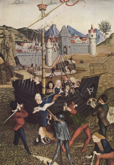 Spätgotisches Werk eines unbekannten Malers: Das Martyrium der Heiligen Ursula